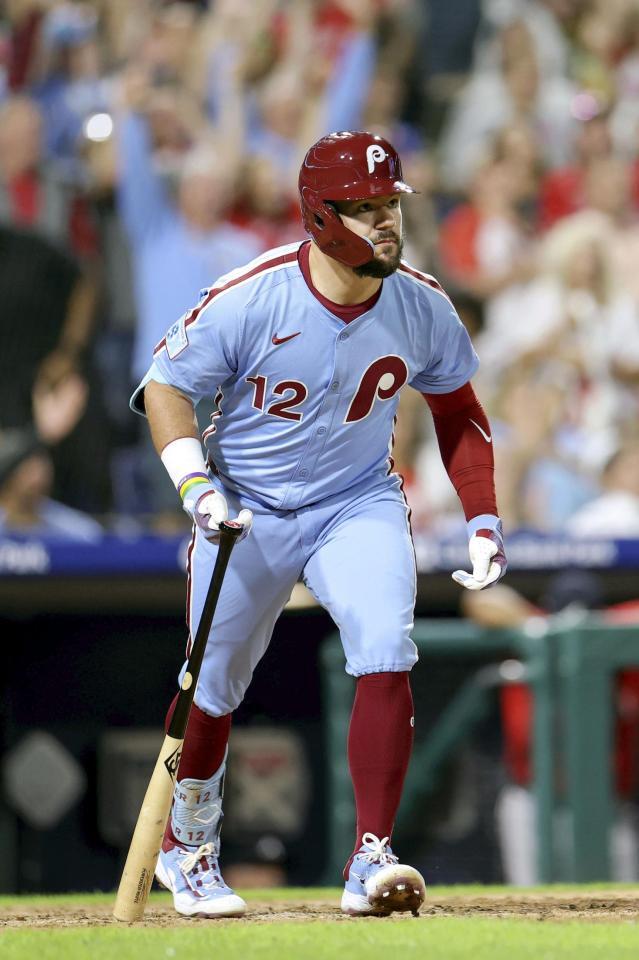 　７回、この試合４本目の本塁打となる４９号３ランを放つシュワバー（ゲッティ＝共同）