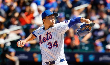 　マーリンズ戦に先発したメッツ・千賀＝ニューヨーク（ＡＰ＝共同）