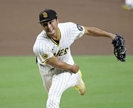 パドレス・ダルビッシュは五回途中４失点で降板　今季４勝目ならず　日本は選手初の全３０球団勝利もお預け