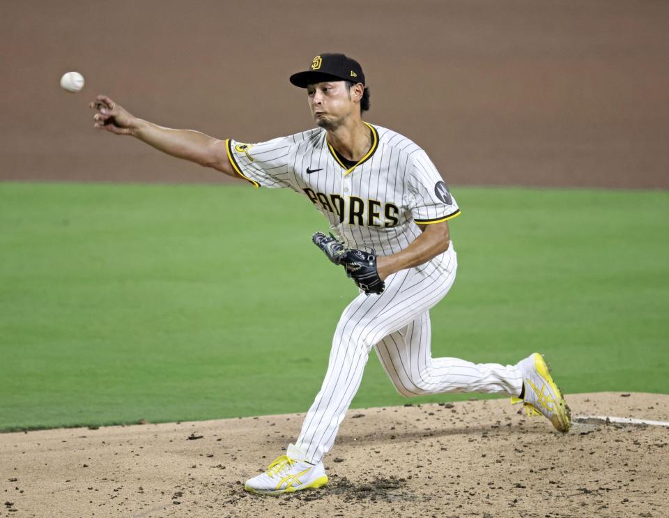 　先発したダルビッシュ（共同）