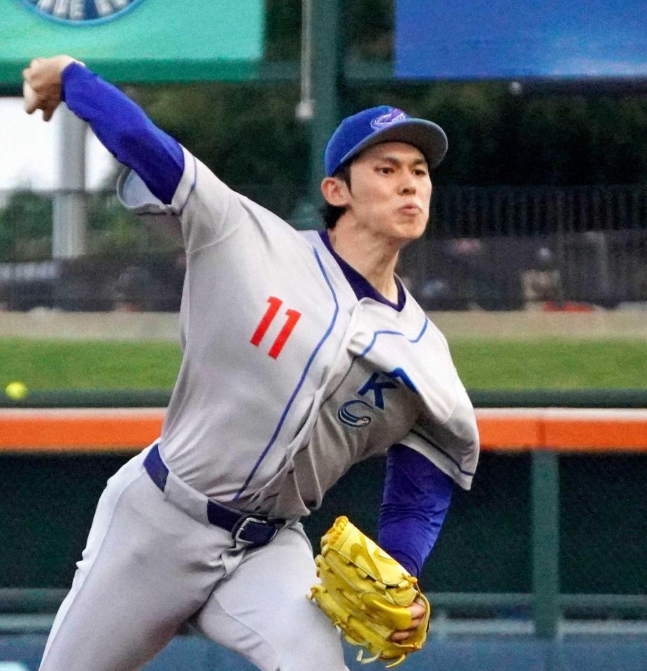 　３Ａオクラホマシティーの一員としてリハビリ登板したドジャース・佐々木（共同）