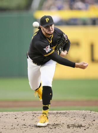 　ドジャース戦に先発したパイレーツのスキーンズ（共同）