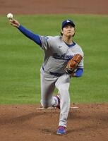 　オリオールズ戦に先発登板したドジャース・大谷（共同）