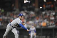 　オリオールズ戦に先発登板したドジャース・大谷。３回２／３を無失点で勝敗は付かなかった（共同）