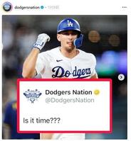 　ドジャース・ネーションの公式インスタグラム（ｄｏｄｇｅｒｓｎａｔｉｏｎ）より 