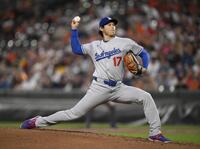 　オリオールズ戦に先発登板したドジャース・大谷（共同）