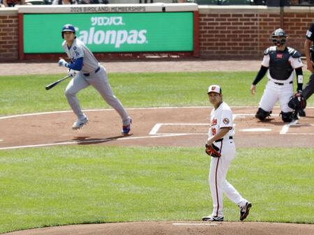 　１回、ドジャース・大谷に47号ソロを浴びたオリオールズ・菅野（共同）