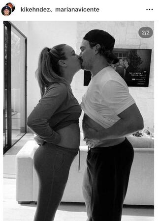 今年７月、妻の第２子妊娠を発表したキケ・ヘルナンデスのインスタグラム＠ｋｉｋｅｈｎｄｅｚより