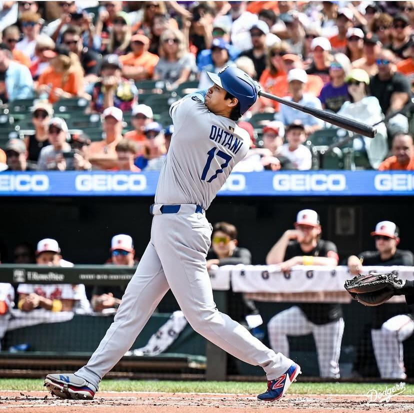 　菅野から２本塁打を放った大谷（ロサンゼルス・ドジャース提供）