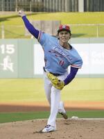 　傘下マイナー、３Ａオクラホマシティーの一員としてリハビリ登板した佐々木（共同）