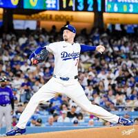 　６回無失点と好投したスネル（ロサンゼルス・ドジャース提供）