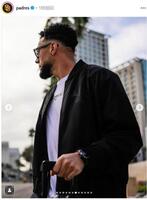 　ニューヨークへ移動するスアレス。パドレスの公式インスタグラム（ｐａｄｒｅｓ）より