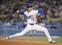 　フィリーズ戦に先発登板したドジャース・大谷（共同）