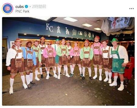　カブスの公式インスタグラム（ｃｕｂｓ）より
