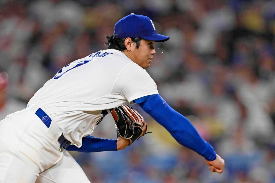 　フィリーズ戦に先発した大谷（共同）