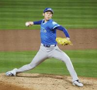 　マイナー３Ａで初めて救援登板した佐々木（共同）