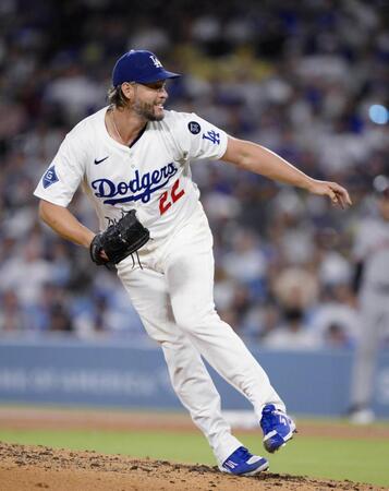 　先発したカーショー（共同）