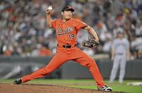 　ヤンキース戦に先発したオリオールズ・菅野（ゲッティ＝共同）