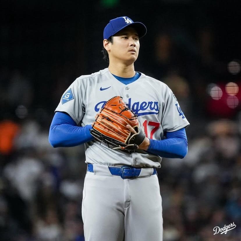 　６回を無失点に抑えた大谷（ロサンゼルス・ドジャース提供）