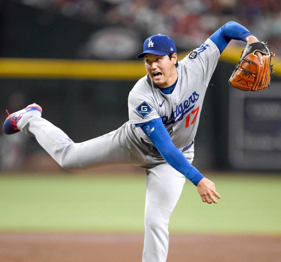 　今季最長の６回を投げ無失点だった大谷（共同）