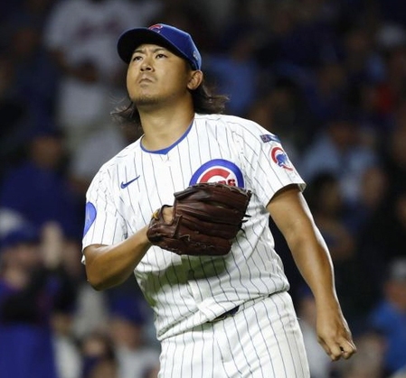 　メッツ戦の３回、本塁打を浴びた今永（共同）