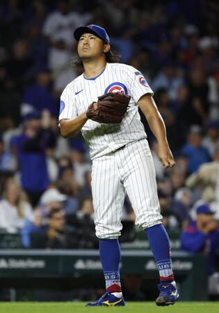 　メッツ戦の３回、本塁打を浴びた今永（共同）