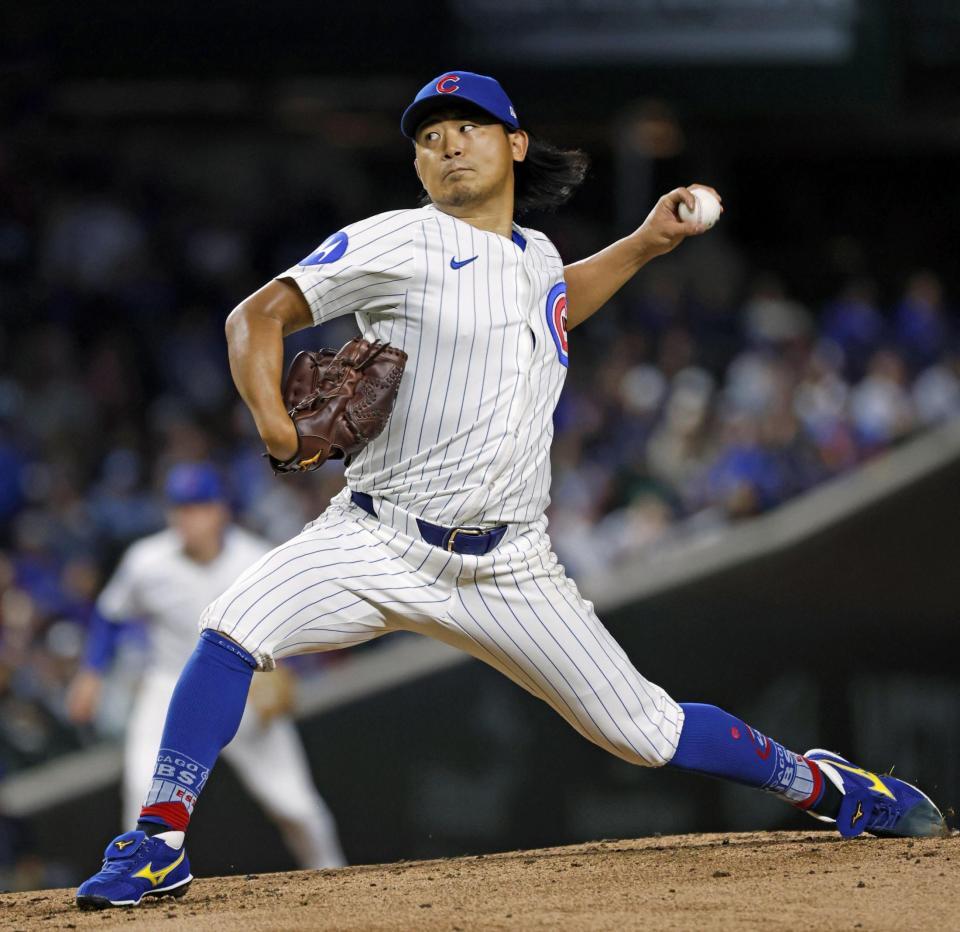 　メッツ戦に先発した今永（共同）