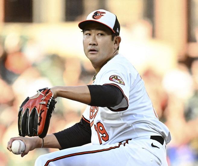 オリオールズ・菅野智之（提供・共同通信社）