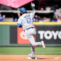 　７回、５５号ソロを放ちダイヤモンドを一周する大谷（ロサンゼルス・ドジャース提供）