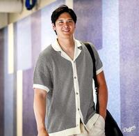 　球場入りする大谷（ロサンゼルス・ドジャース提供）