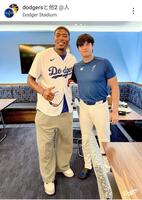 ドジャースの公式インスタグラム（＠ｄｏｄｇｅｒｓ）から