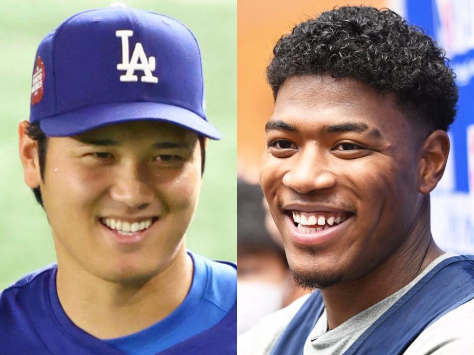 大谷翔平（左）と八村塁