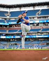 　キャッチボールで調整する大谷（ロサンゼルス・ドジャース提供）