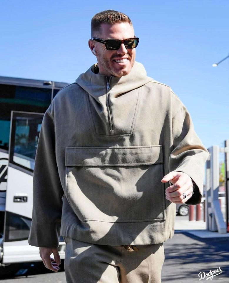 　球場入りするフリーマン（ロサンゼルス・ドジャース提供）