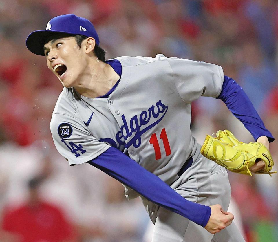 　９回に登板した佐々木（イマジンイメージズ・ロイター＝共同）