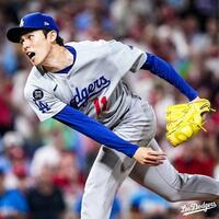 　九回のピンチで登板した佐々木朗希（ロサンゼルス・ドジャース提供）