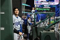 　打席へ準備するドジャース・大谷翔平（ジョン・スーフー／ドジャース提供）