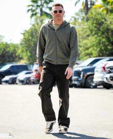 　球場入りするフリーマン（ロサンゼルス・ドジャース提供）