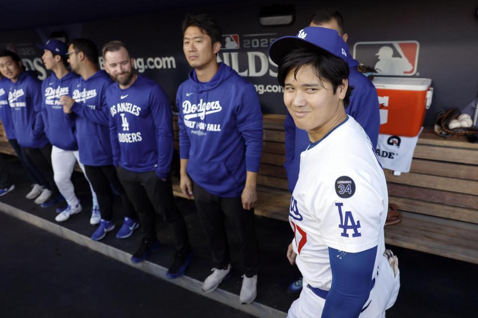 　フィリーズ戦に臨む大谷（共同）