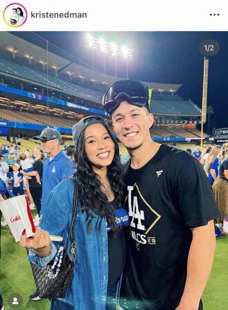 エドマンの妻クリステンさんのインスタグラム＠ｋｒｉｓｔｅｎｅｄｍａｎ（１０月１０日付）より