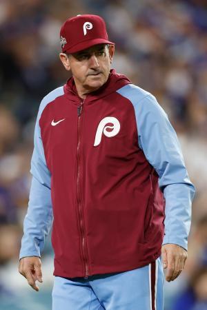 　フィリーズのトムソン監督＝８日（ゲッティ＝共同）