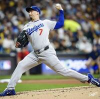 　８回１安打無失点と好投したスネル（ロサンゼルス・ドジャース提供）