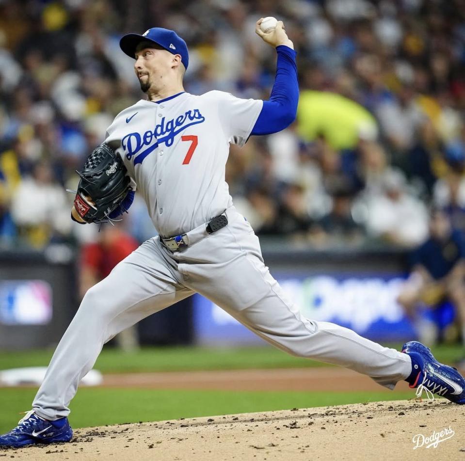 　８回１安打無失点と好投したスネル（ロサンゼルス・ドジャース提供）