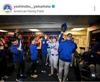 　山本由伸のインスタグラム（ｙｏｓｈｉｎｏｂｕ＿＿ｙａｍａｍｏｔｏ）より 
