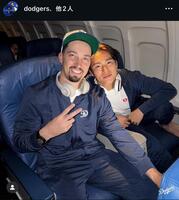 　ドジャースの公式インスタグラム＠ｄｏｄｇｅｒｓより