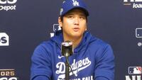 　記者会見で自身の打撃について話す大谷（撮影・小林信行）