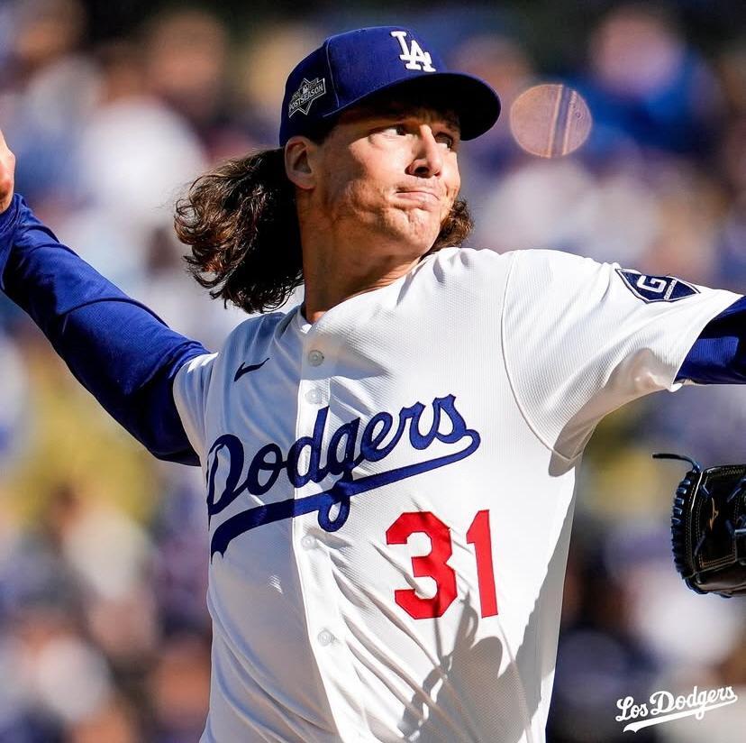 　先発し、６回途中１失点と力投したグラスノー（ロサンゼルス・ドジャース提供）