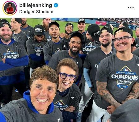 　ビリー・ジーン・キングさんインスタグラム（ｂｉｌｌｉｅｊｅａｎｋｉｎｇ）より