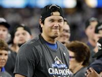 　リーグ優勝決定シリーズのＭＶＰに選ばれた大谷（共同）