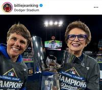 　ビリー・ジーン・キングさんインスタグラム（ｂｉｌｌｉｅｊｅａｎｋｉｎｇ）より
